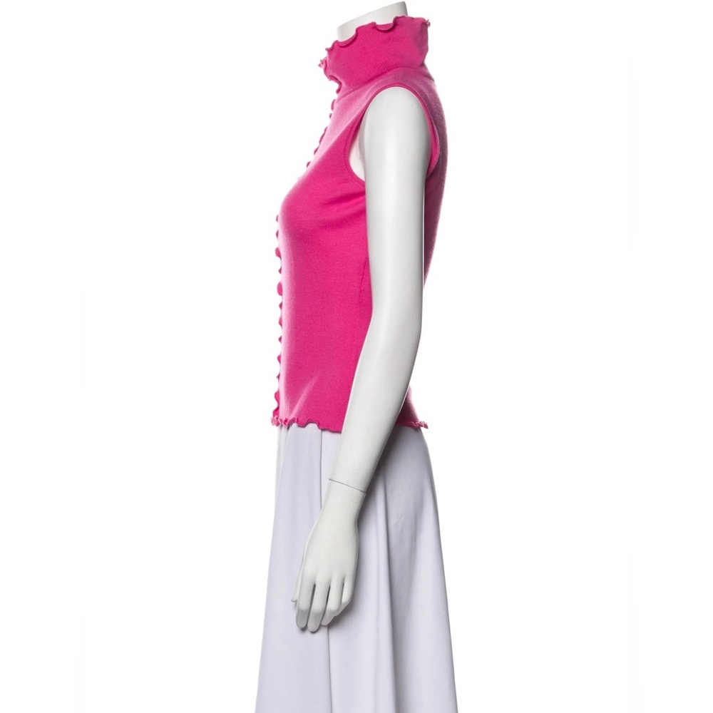 🚨Sold 🚨Escada Fuchsia Ruffled Tank Top - Picture 2 of 3